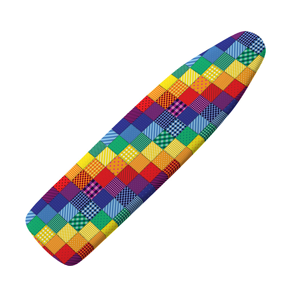 Rainbow Patchwork Pattern Print Ironing Board Cover
