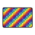 Rainbow Patchwork Pattern Print Kitchen Mat