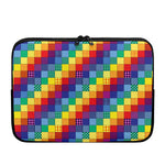 Rainbow Patchwork Pattern Print Laptop Sleeve