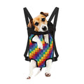 Rainbow Patchwork Pattern Print Pet Carrier Backpack