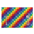 Rainbow Patchwork Pattern Print Placemat