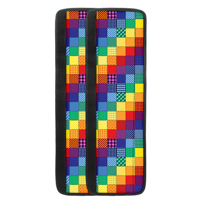 Rainbow Patchwork Pattern Print Refrigerator Handle Covers