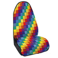Rainbow Patchwork Pattern Print Waterproof Car Seat Cover