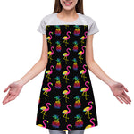 Rainbow Pineapple And Flamingo Print Adjustable Apron