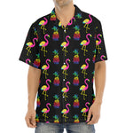Rainbow Pineapple And Flamingo Print Aloha Shirt