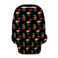 Rainbow Pineapple And Flamingo Print Baby Seat Cover