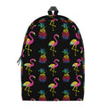 Rainbow Pineapple And Flamingo Print School Backpack