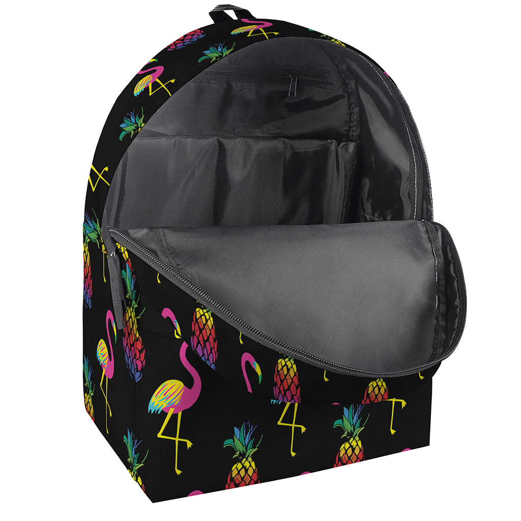 Rainbow Pineapple And Flamingo Print Backpack