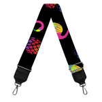 Rainbow Pineapple And Flamingo Print Bag Strap