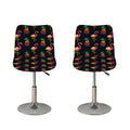 Rainbow Pineapple And Flamingo Print Bar Stool Covers