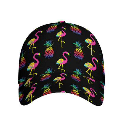 Rainbow Pineapple And Flamingo Print Baseball Cap