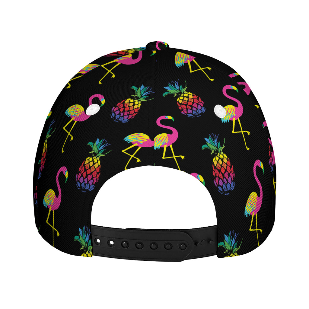 Rainbow Pineapple And Flamingo Print Baseball Cap
