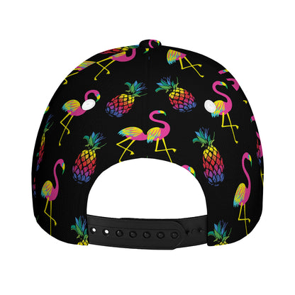 Rainbow Pineapple And Flamingo Print Baseball Cap