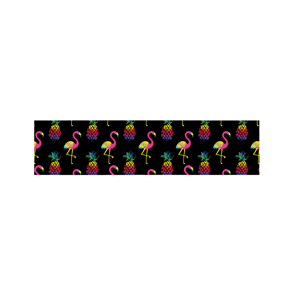 Rainbow Pineapple And Flamingo Print Bed Runner
