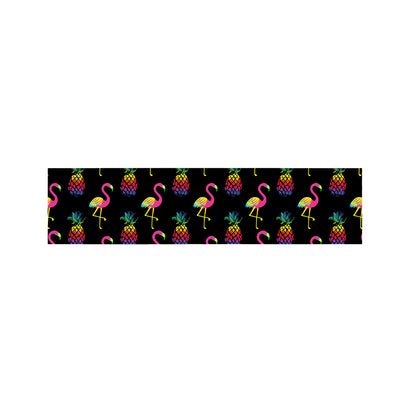 Rainbow Pineapple And Flamingo Print Bed Runner