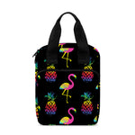 Rainbow Pineapple And Flamingo Print Bible Tote Bag