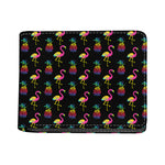 Rainbow Pineapple And Flamingo Print Bifold Wallet