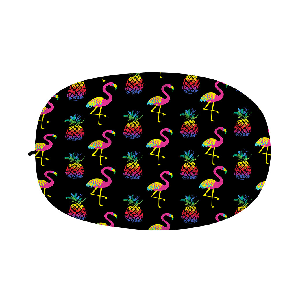 Rainbow Pineapple And Flamingo Print Car Side Mirror Covers
