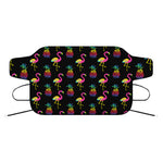 Rainbow Pineapple And Flamingo Print Car Windshield Snow Cover