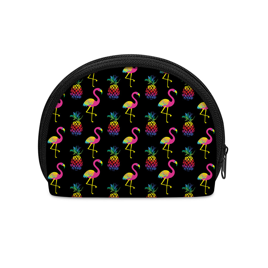 Rainbow Pineapple And Flamingo Print Coin Purse