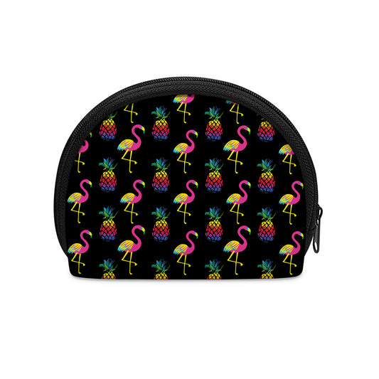 Rainbow Pineapple And Flamingo Print Coin Purse