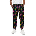 Rainbow Pineapple And Flamingo Print Cotton Sweatpants