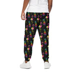 Rainbow Pineapple And Flamingo Print Cotton Pants