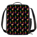 Rainbow Pineapple And Flamingo Print Crossbody Lunch Bag