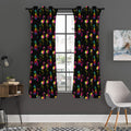 Rainbow Pineapple And Flamingo Print Grommet Curtain Panels