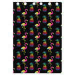 Rainbow Pineapple And Flamingo Print Curtain