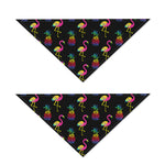 Rainbow Pineapple And Flamingo Print Dog Bandana