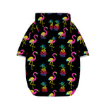 Rainbow Pineapple And Flamingo Print Dog Zip Up Hoodie