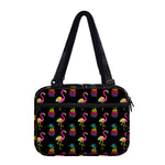 Rainbow Pineapple And Flamingo Print Double Strap Bible Bag