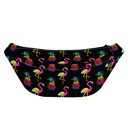 Rainbow Pineapple And Flamingo Print Fanny Pack