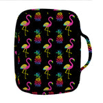 Rainbow Pineapple And Flamingo Print Front Pocket Bible Bag