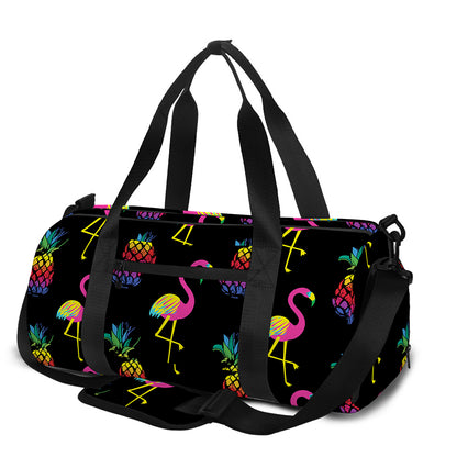 Rainbow Pineapple And Flamingo Print Gym Bag