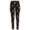 Rainbow Pineapple And Flamingo Print High-Waisted Pocket Leggings