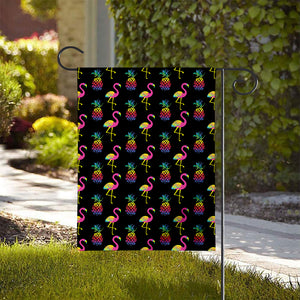 Rainbow Pineapple And Flamingo Print House Flag