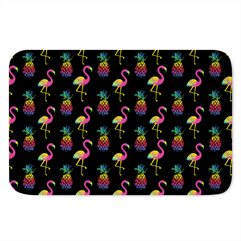 Rainbow Pineapple And Flamingo Print Indoor Door Mat