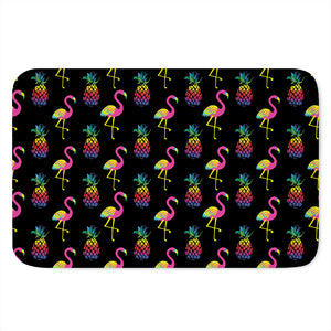 Rainbow Pineapple And Flamingo Print Indoor Door Mat