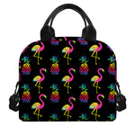 Rainbow Pineapple And Flamingo Print Insulated Lunch Bag