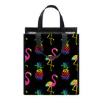 Rainbow Pineapple And Flamingo Print Insulated Lunch Tote