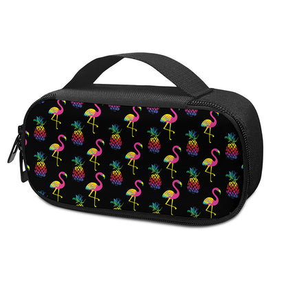Rainbow Pineapple And Flamingo Print Insulin Cooler Travel Case
