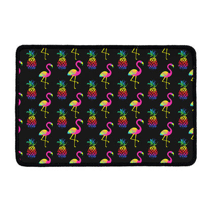Rainbow Pineapple And Flamingo Print Kitchen Mat