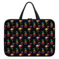 Rainbow Pineapple And Flamingo Print Laptop Sleeve With Handle
