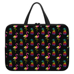 Rainbow Pineapple And Flamingo Print Laptop Sleeve With Handle