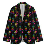 Rainbow Pineapple And Flamingo Print Men's Blazer