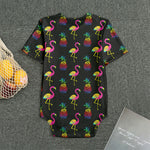 Rainbow Pineapple And Flamingo Print Men's Bodysuit