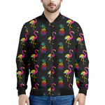 Rainbow Pineapple And Flamingo Print Men's Bomber Jacket