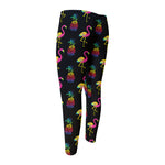 Rainbow Pineapple And Flamingo Print Men's Compression Pants